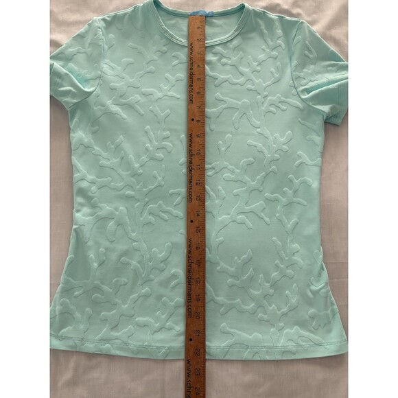 J McLaughlin Catalina Cloth Shirt Medium Textured Coral Pattern Fitted Beach - Picture 7 of 16